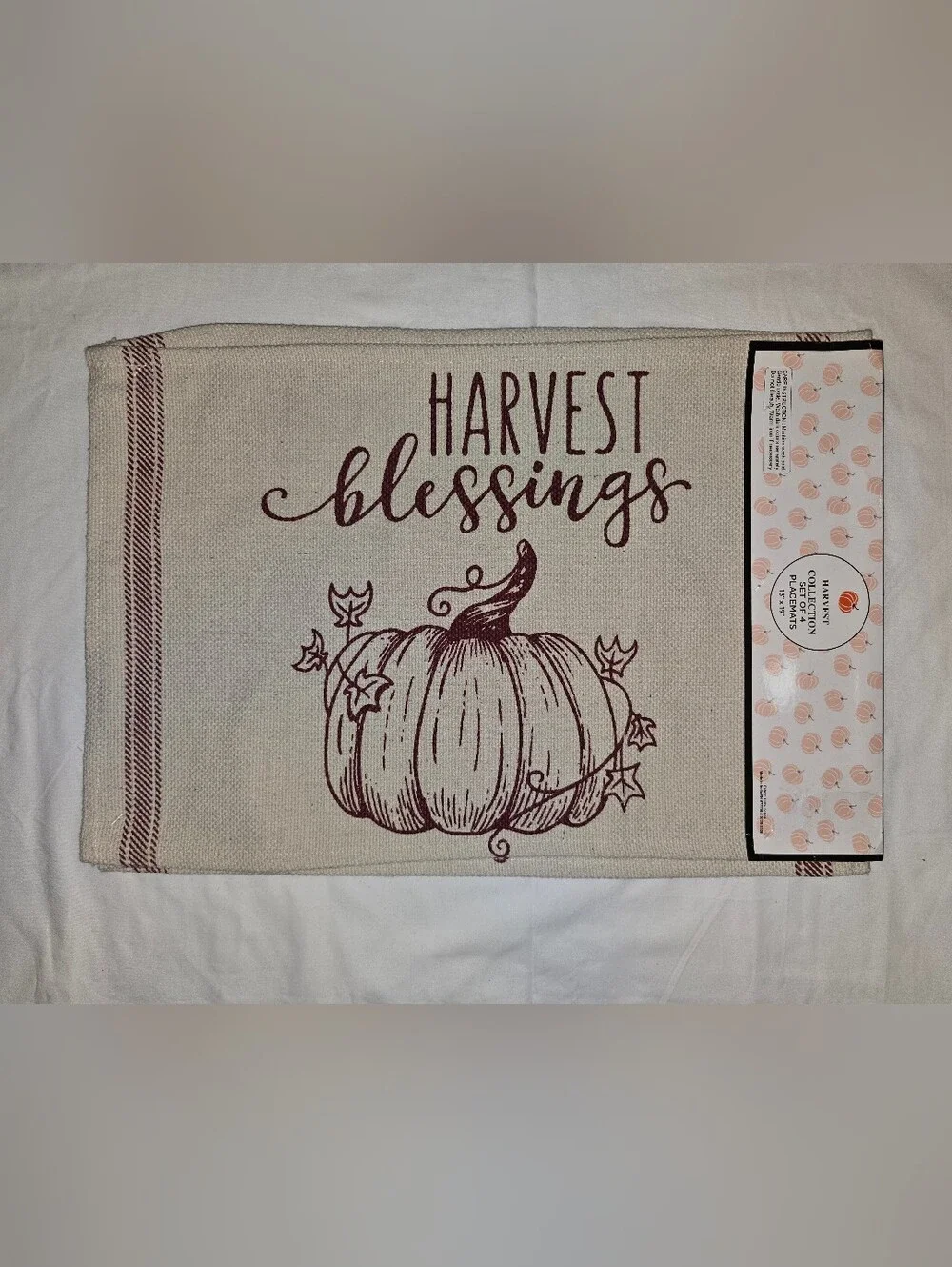 Harvest Blessings Table Runner & 4pc Placemats Combo